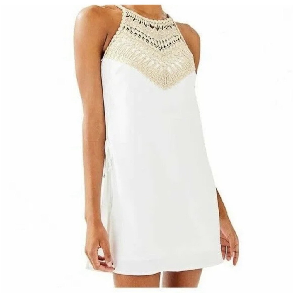 Lilly Pulitzer Pearl Romper White and Gold Size 0